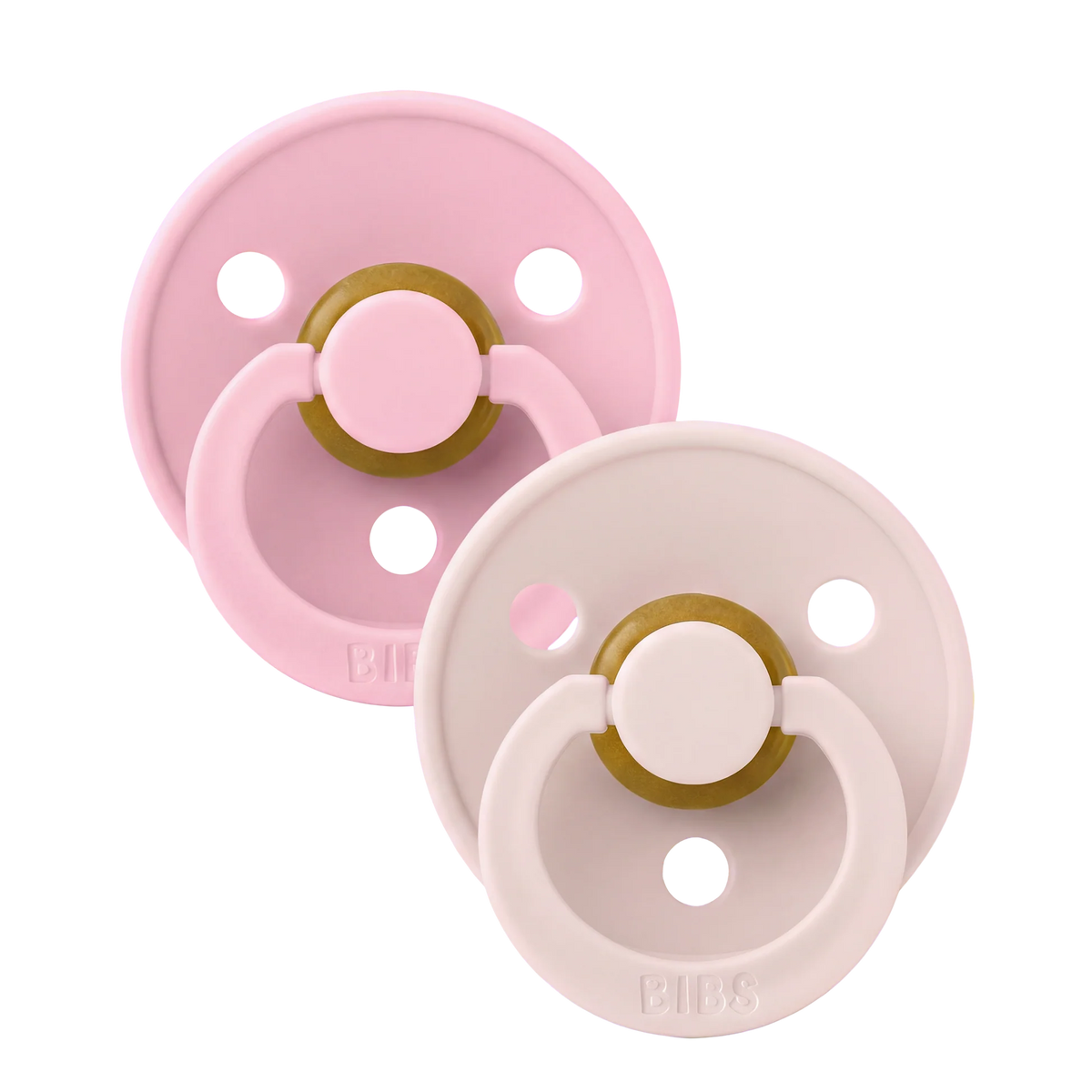 Bibs Pacifier - 2 Pack - Petal + Baby Pink - Latex Size 1