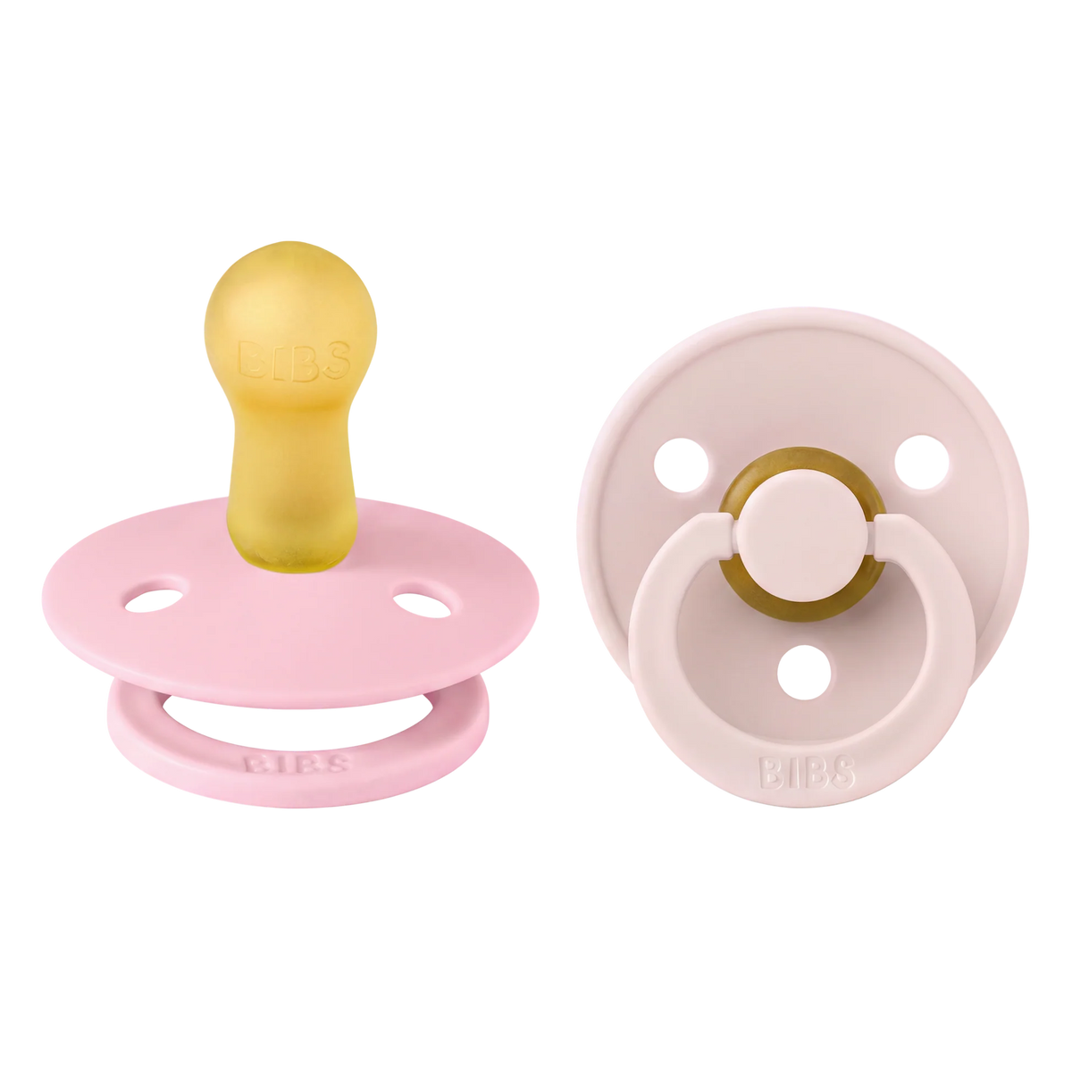 Bibs Pacifier - 2 Pack - Petal + Baby Pink - Latex Size 1