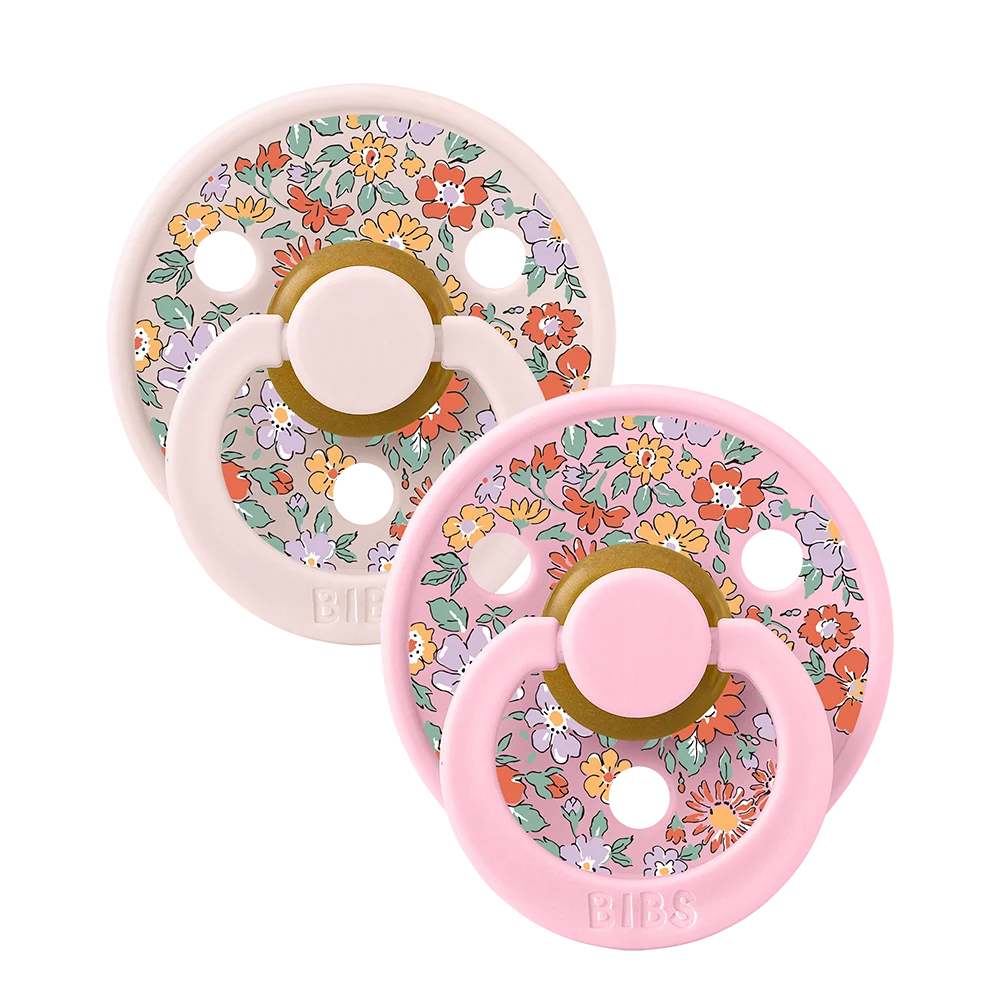 Bibs Pacifier - Bibs x Liberty - 2 Pack -Oscar Meadow - Petal Mix - Latex Size 1