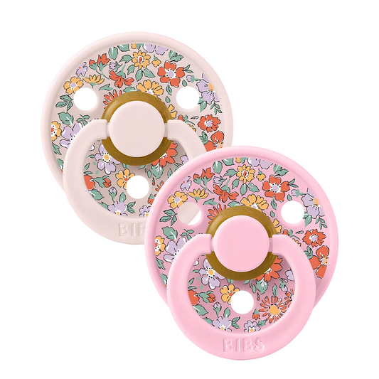 Bibs Pacifier - Bibs x Liberty - 2 Pack -Oscar Meadow - Petal Mix - Latex Size 1