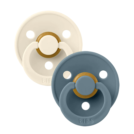Bibs Pacifier - 2 Pack - Ivory + Petrol - Latex Size 2