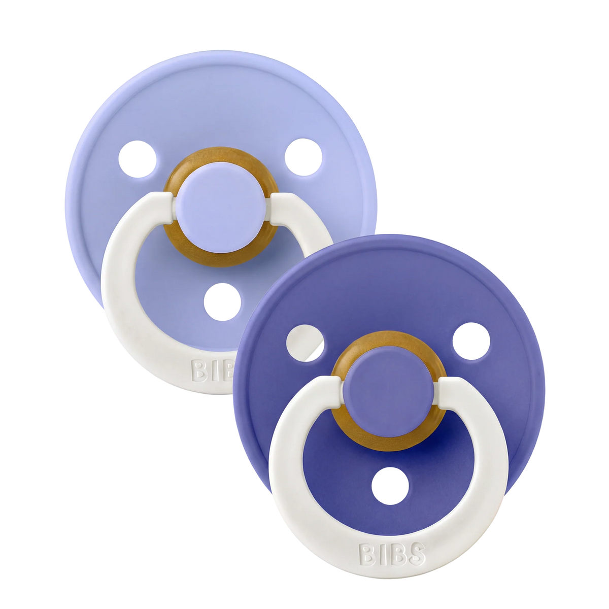 Bibs Pacifier - Glow 2 Pack - Hush + Grape - Latex Size 1