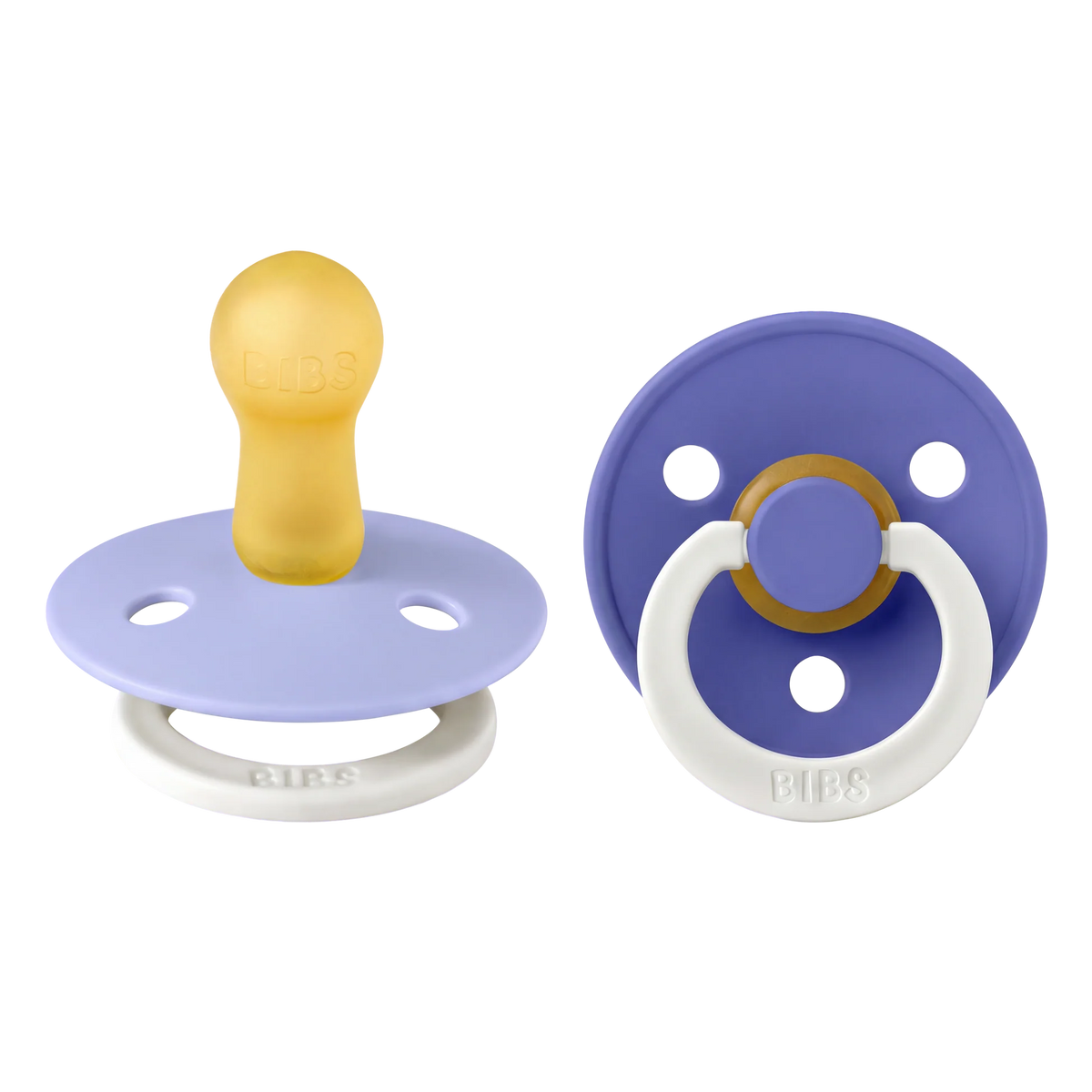 Bibs Pacifier - Glow 2 Pack - Hush + Grape - Latex Size 1