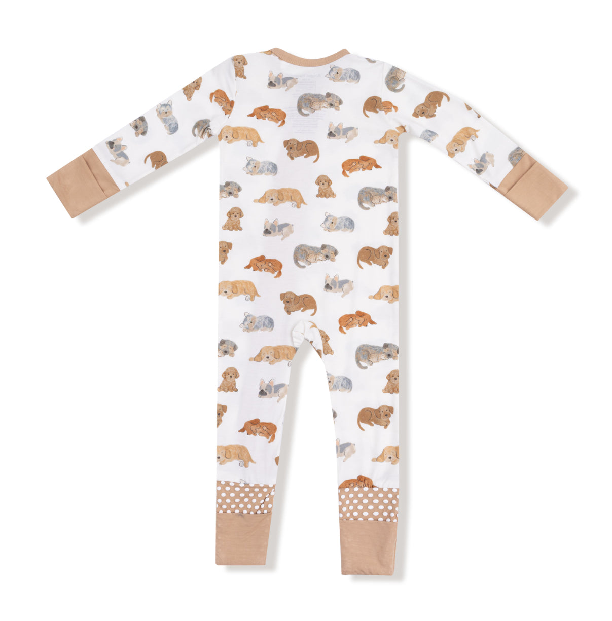 2 Way Zipper Romper - Napping Puppies
