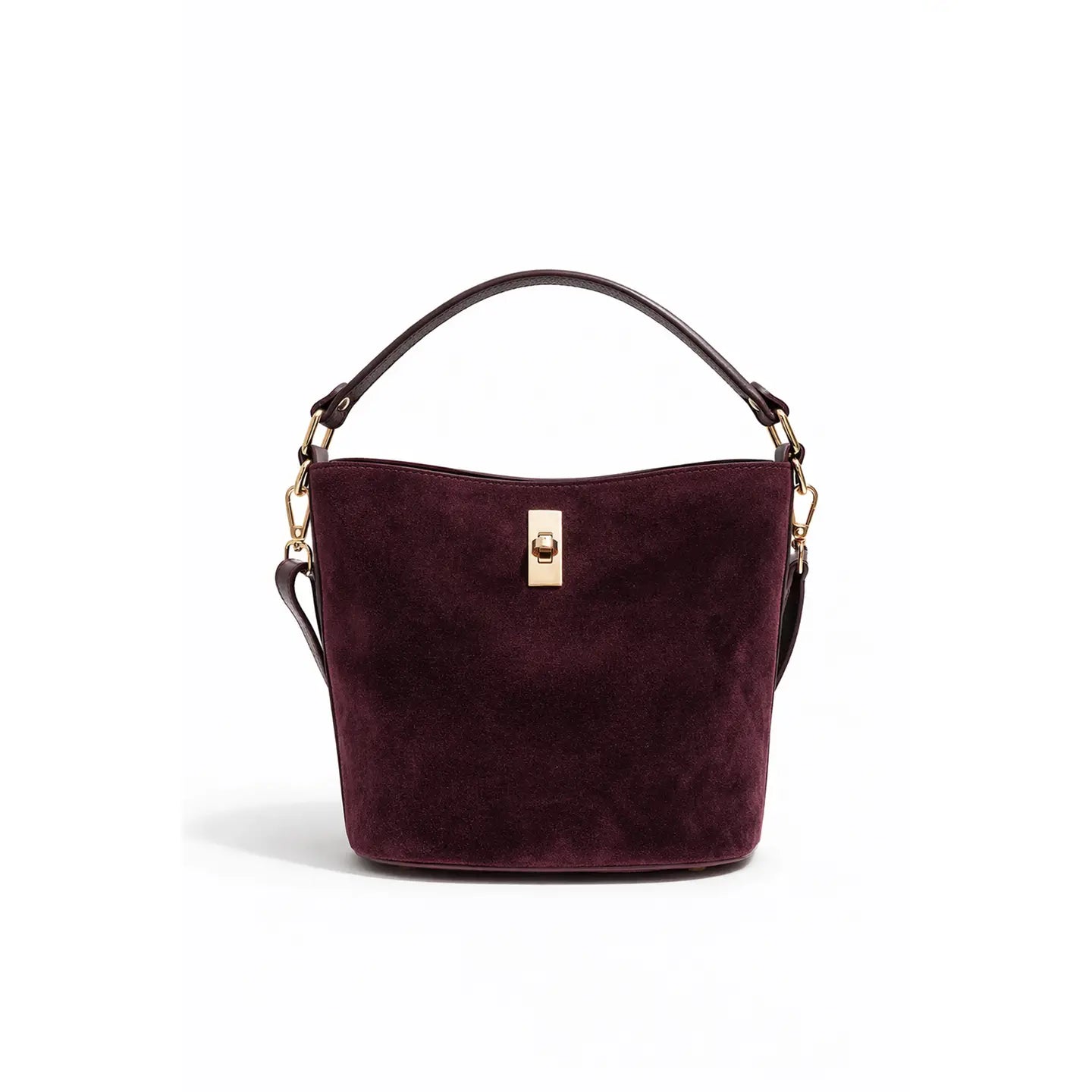 Alima Suede Bag - Bordeaux