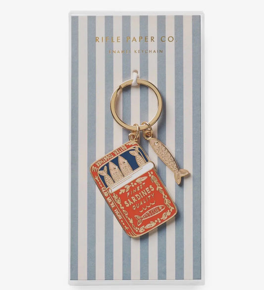 Rifle Paper Co. - Enamel Keychain - Sardines