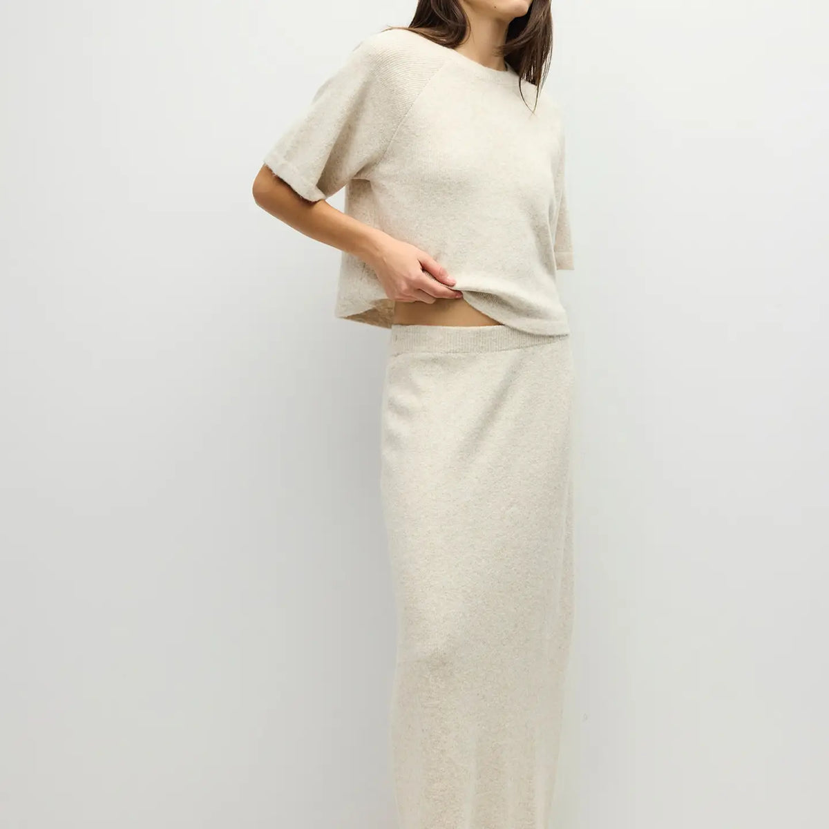 Raglan Sleeve Sweater Top - Cream