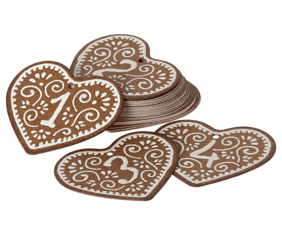 Maileg - Calendar Tags, No. 1-24