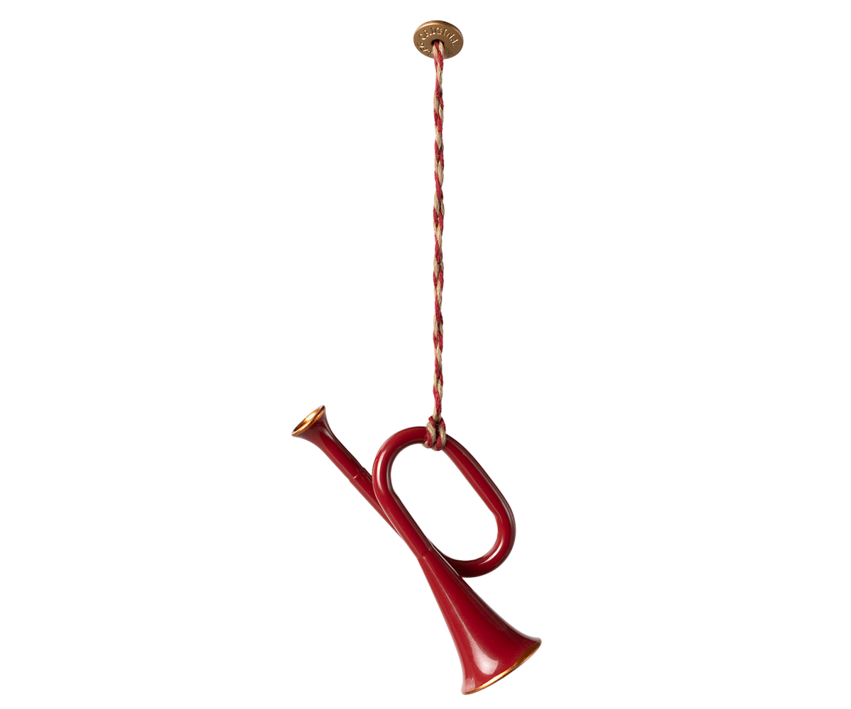Maileg - Metal Ornament - Trumpet - Red