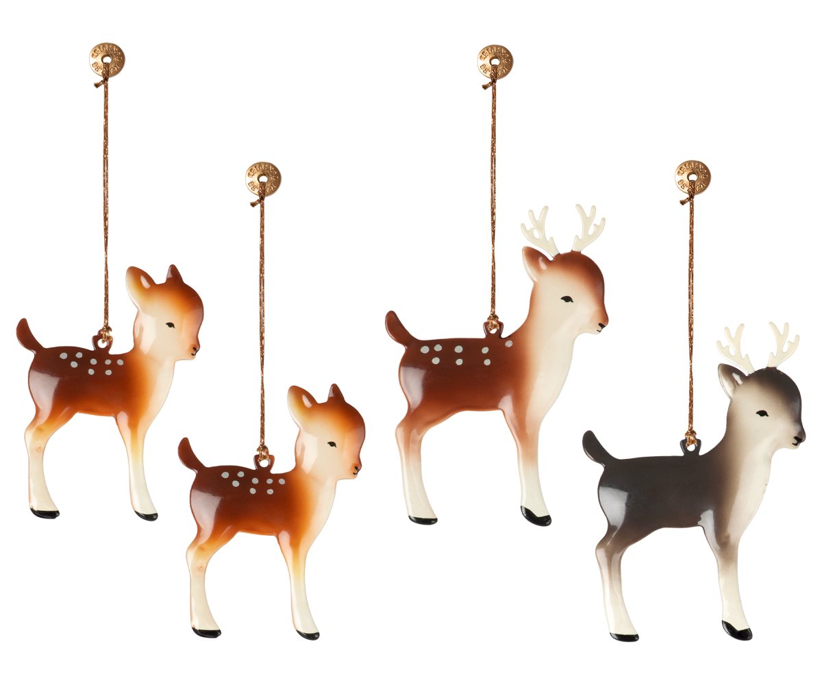 Maileg - Reindeer Family - Metal Ornaments