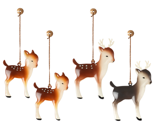 Maileg - Reindeer Family - Metal Ornaments