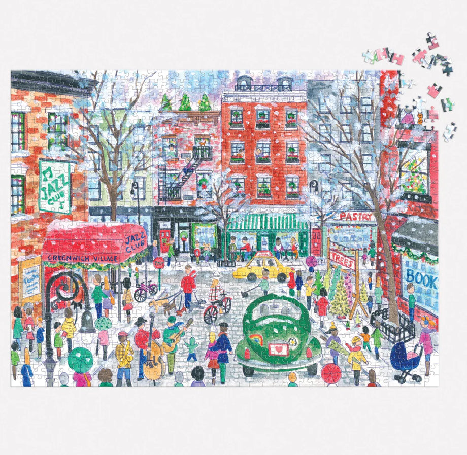 1000 Piece Puzzle - Christmas in Greenwich Village - Michael Storrings