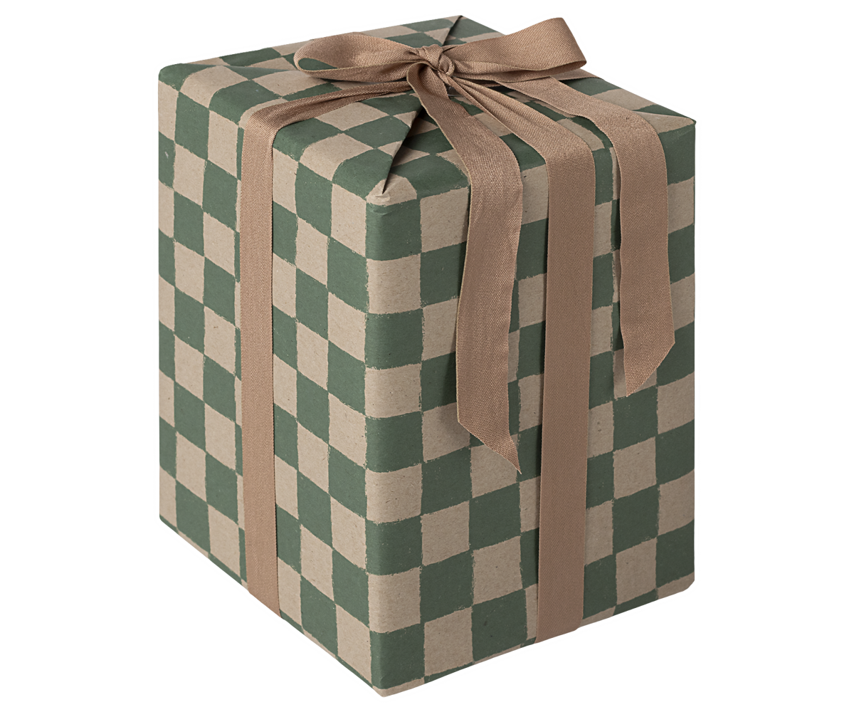 Maileg - Giftwrap - Checker - Green