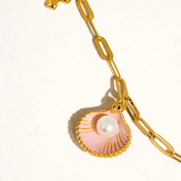 Tyla 18K Non-Tarnish Bow Charm Necklace - Gold