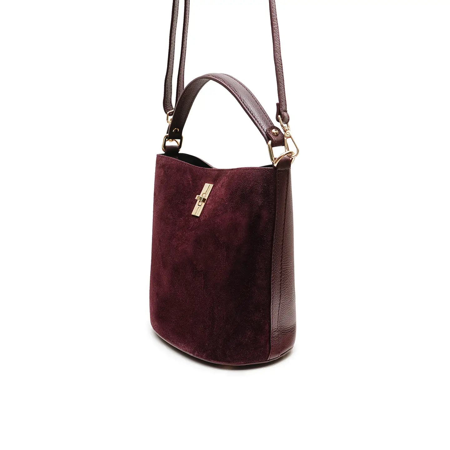 Alima Suede Bag - Bordeaux