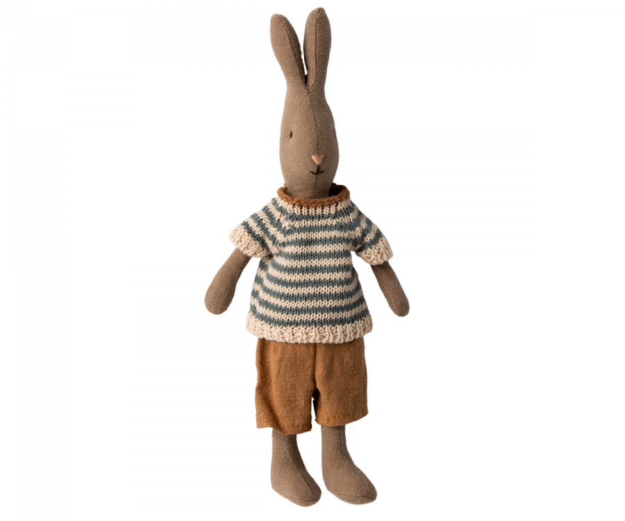 Maileg - Rabbit Size 1, Brown - Shirt and Shorts