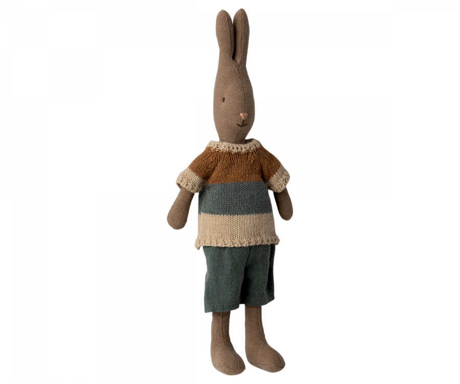 Maileg - Rabbit Size 2, Brown - Shirt and Shorts