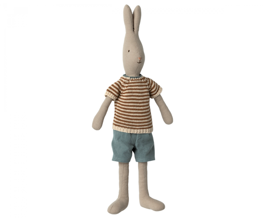 Maileg - Rabbit Size 3, Classic - Knitted Shirt and Shorts