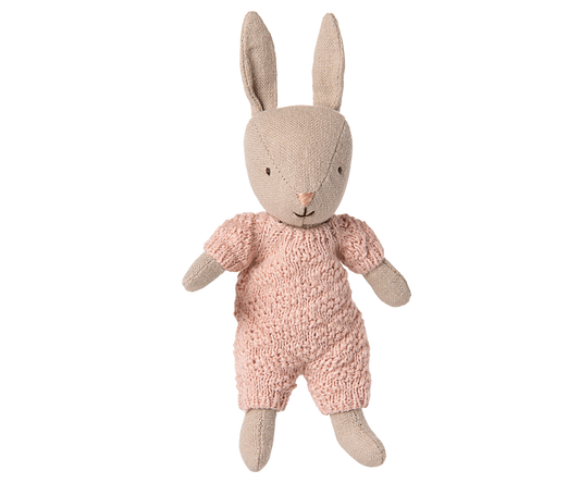 Maileg - Rabbit, Micro - Sand - Rose Knitted Suit