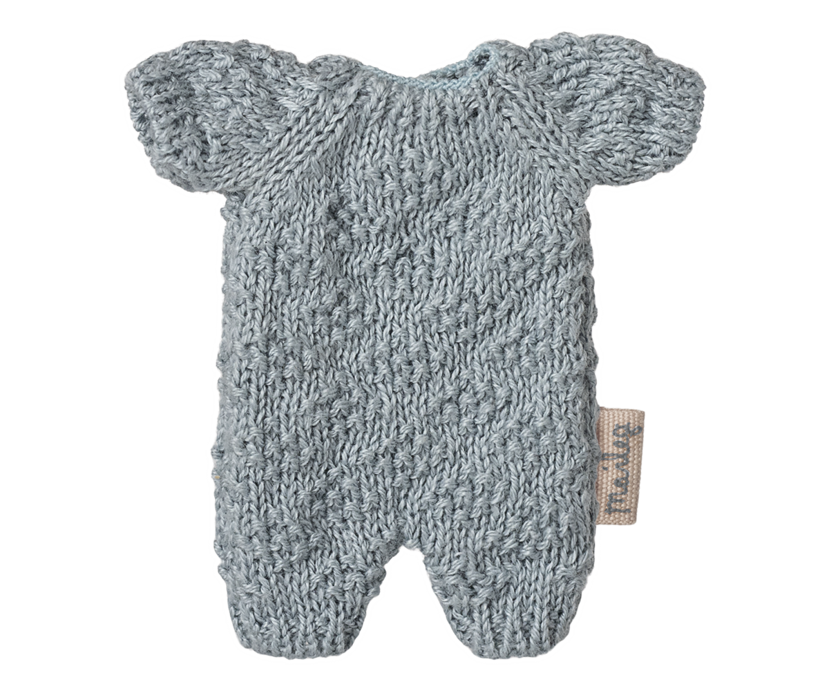 Maileg - Knitted Suit, Micro - Blue