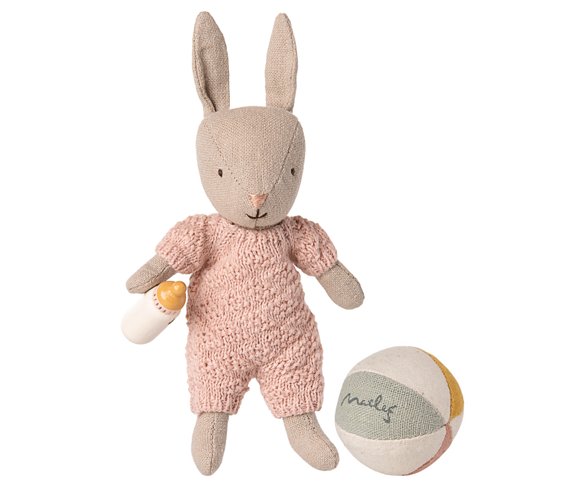 Maileg - Rabbit Set, MIcro - Sand - Rose
