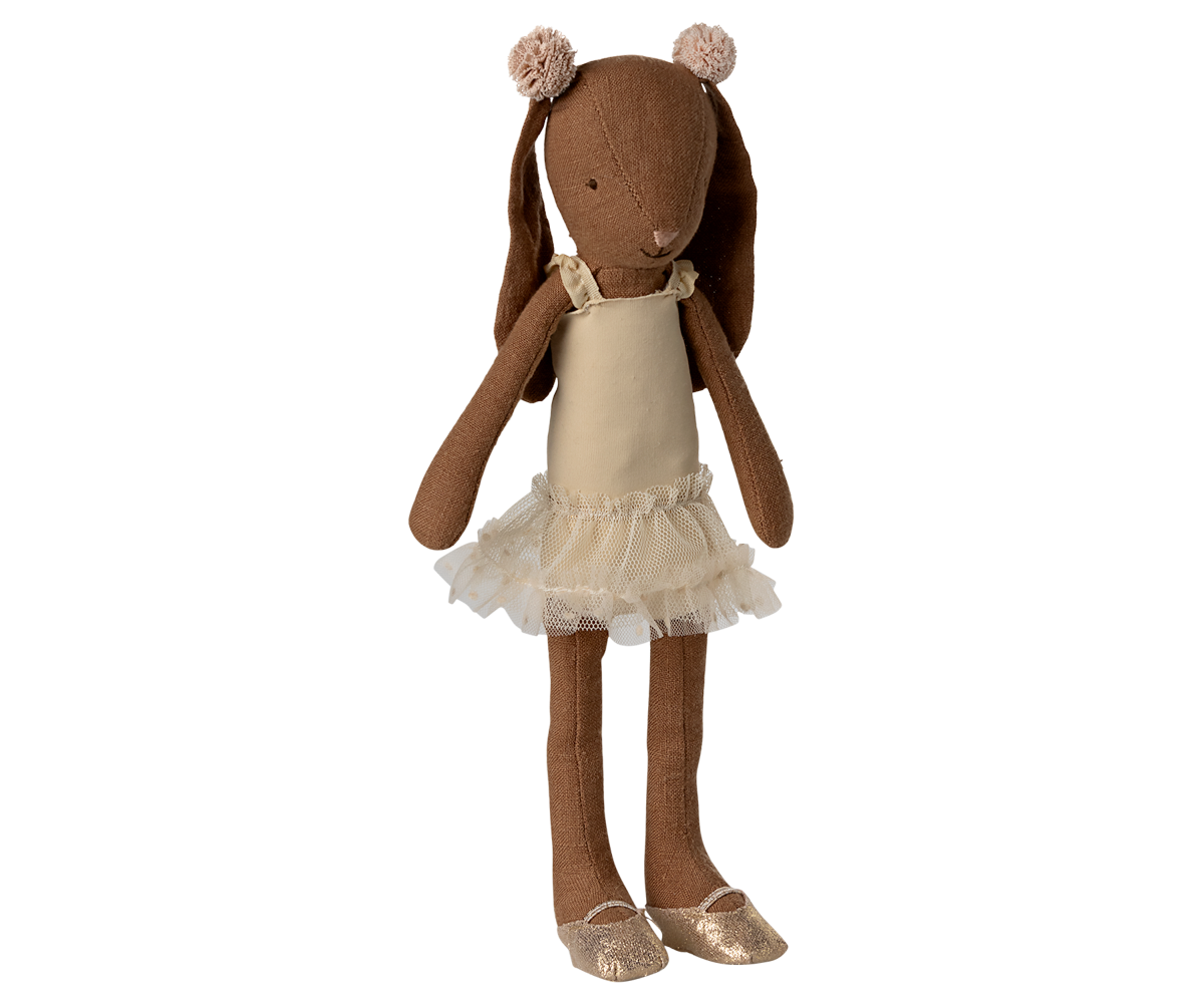 Maileg - Bunny Size 2, Chocolate Brown - Ballet Suit and Skirt - Cream