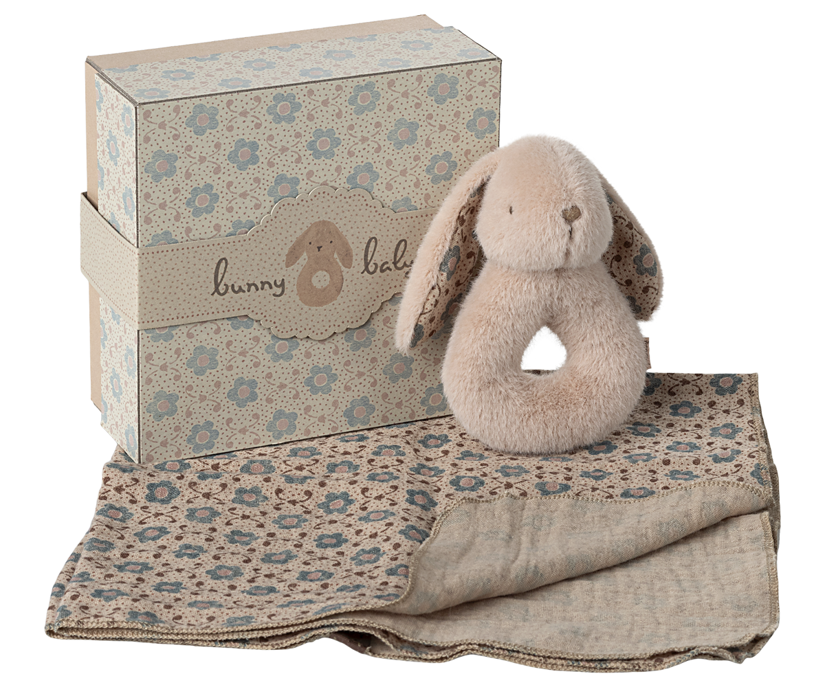 Maileg - Bunny Rattle Set - Powder