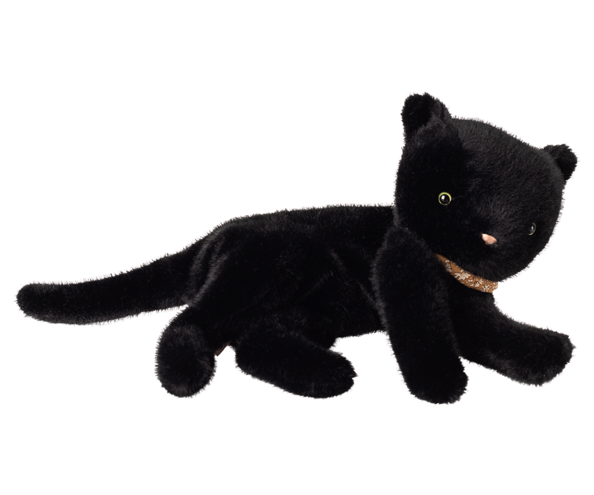 Maileg - Sleeping Kitten Plush, Medium - Black