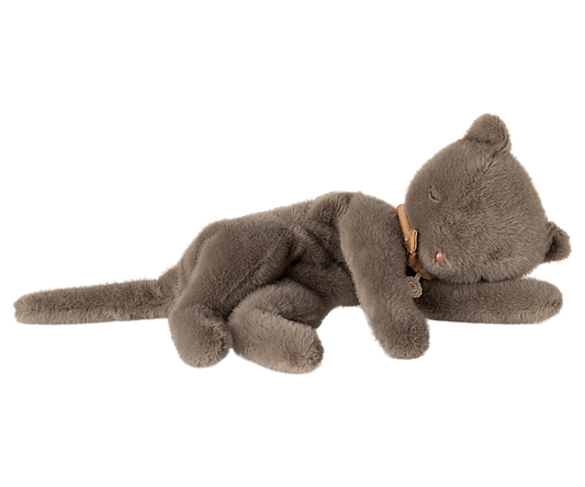 Maileg - Sleeping Kitten Plush, Medium - Grey
