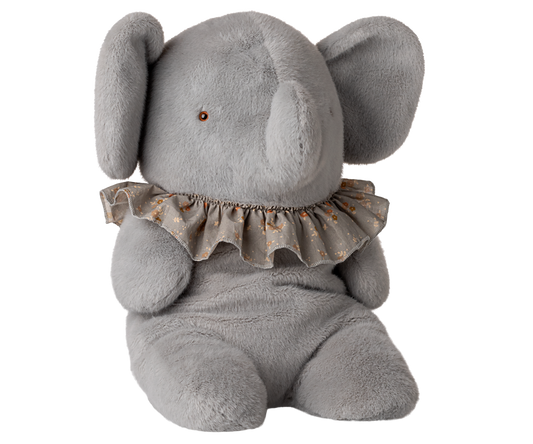 Maileg - Elephant Plush, Big - Blue/Grey