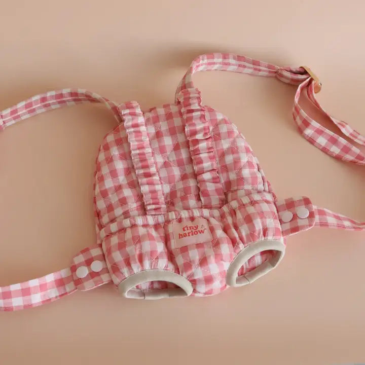 Tiny Harlow - Doll Carrier - Pink Gingham