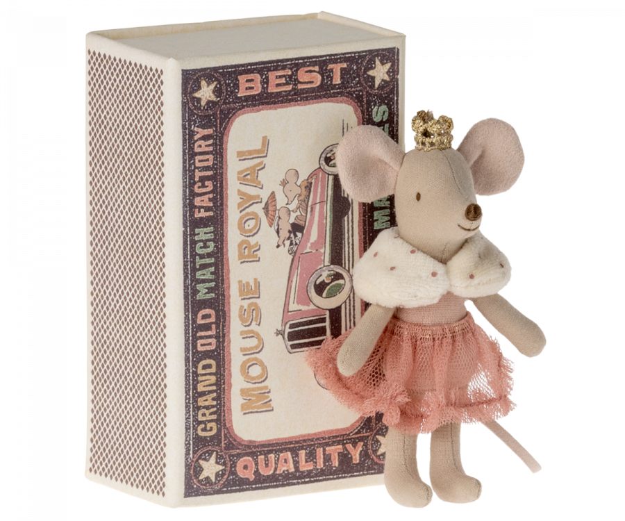 Maileg - Princess Mouse, Little Sister in Matchbox