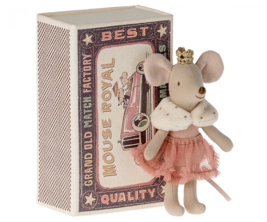 Maileg - Princess Mouse, Little Sister in Matchbox