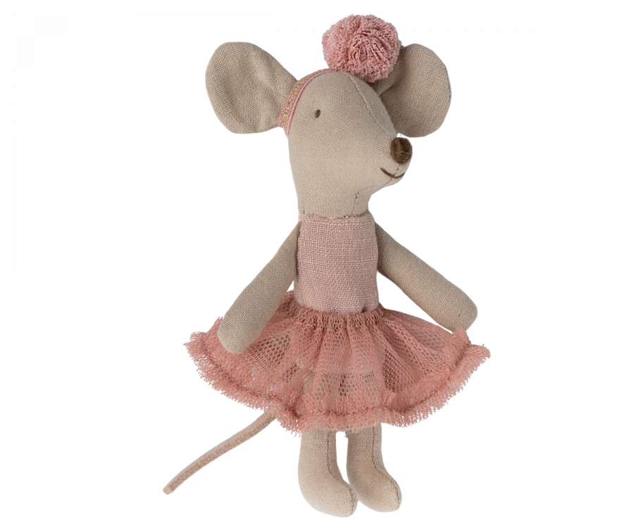 Maileg - Ballerina Mouse, Little Sister - Rose