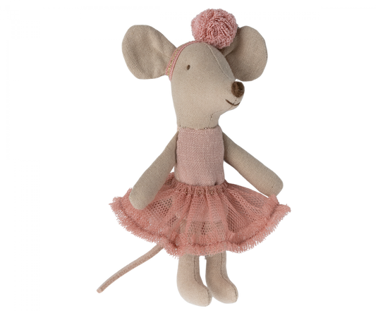 Maileg - Ballerina Mouse, Little Sister - Rose