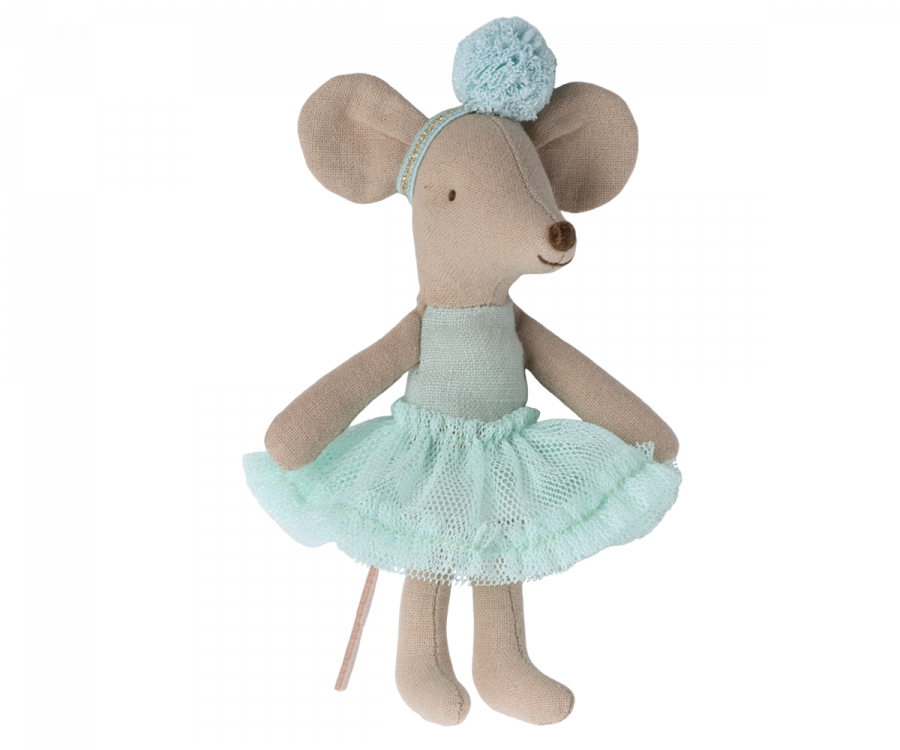 Maileg - Ballerina Mouse, Little Sister - Light Mint