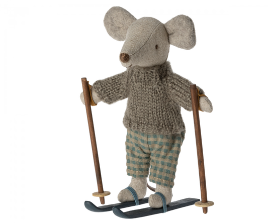 Maileg - Winter Mouse With Ski Set, Big Brother