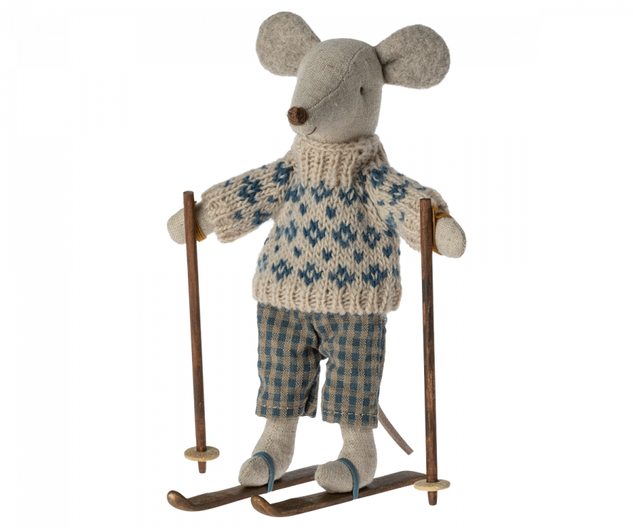 Maileg - Winter Mouse with Ski Set, Dad