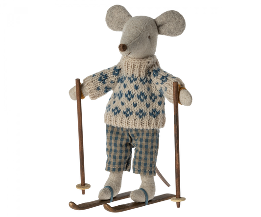 Maileg - Winter Mouse with Ski Set, Dad