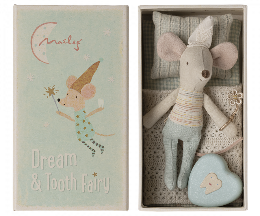 Maileg - Tooth Fairy Mouse, Little Brother in Matchbox