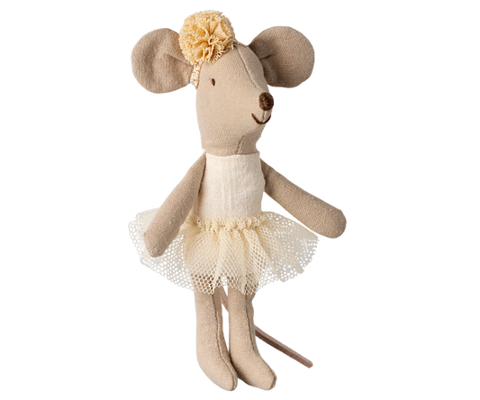 Maileg - Ballerina Mouse, Little Sister - Off White