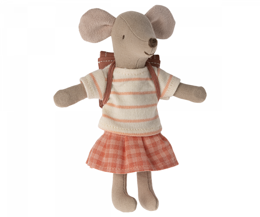 Maileg - Tricycle Mouse, Big Sister - Coral