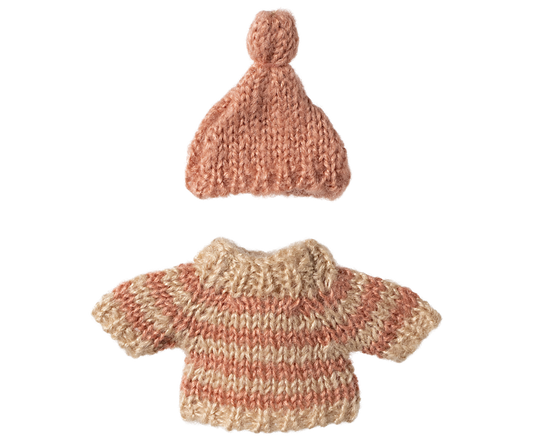 Maileg - Knitted Sweater and Hat, Big Sister Mouse