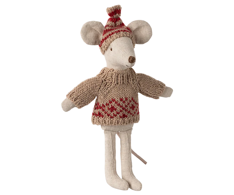 Maileg - Knitted Sweater and Hat, Mum Mouse