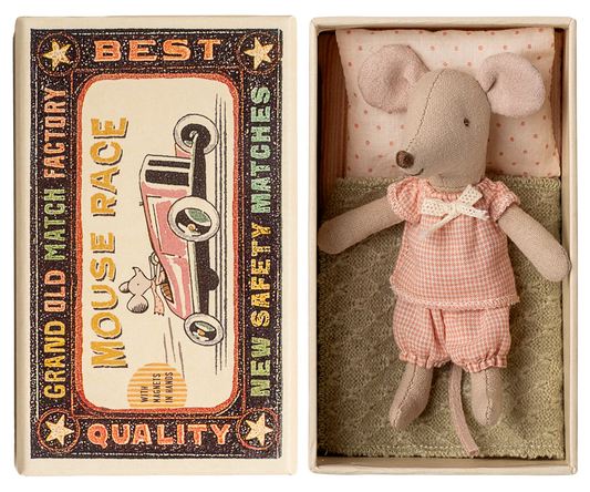 Maileg - Little Sister Mouse In A Matchbox