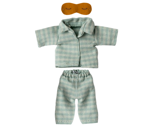 Maileg - Pyjamas, Dad Mouse - Mint/Sand