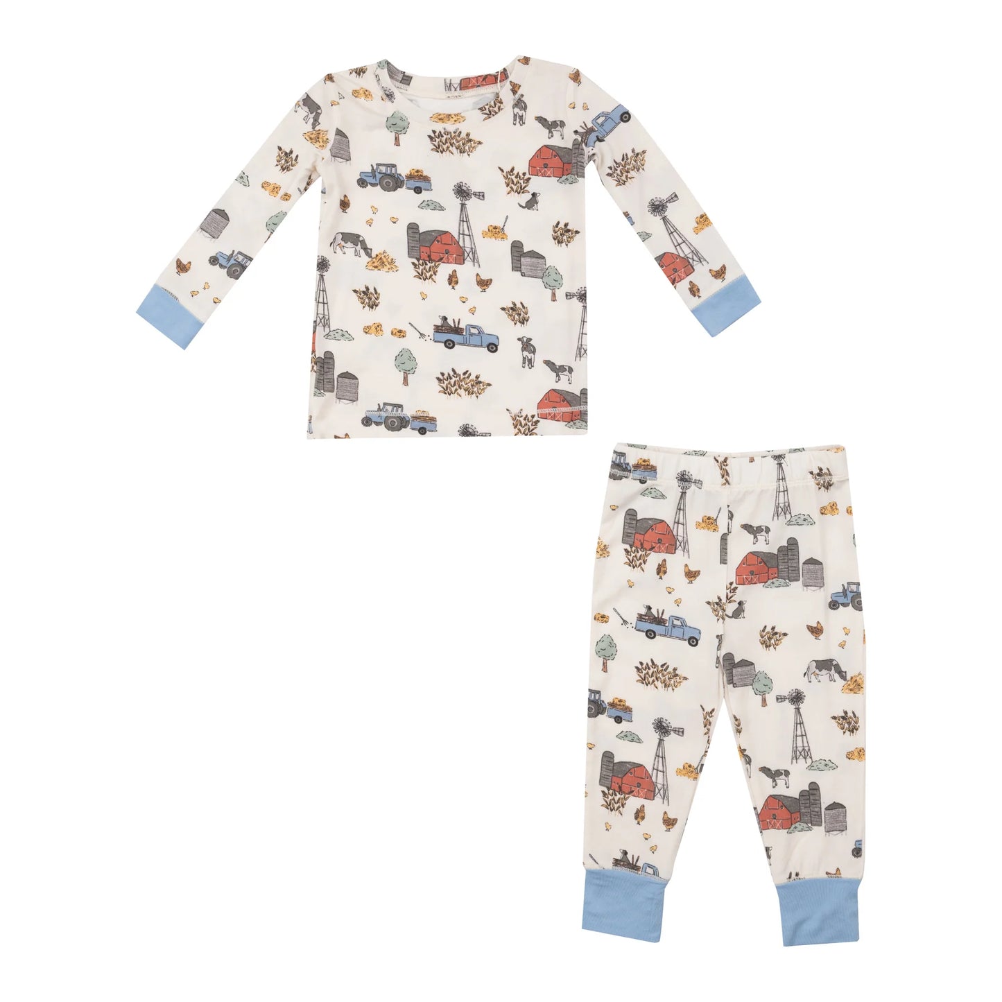 Long Sleeve Loungewear Set - Hay Farmer Blue