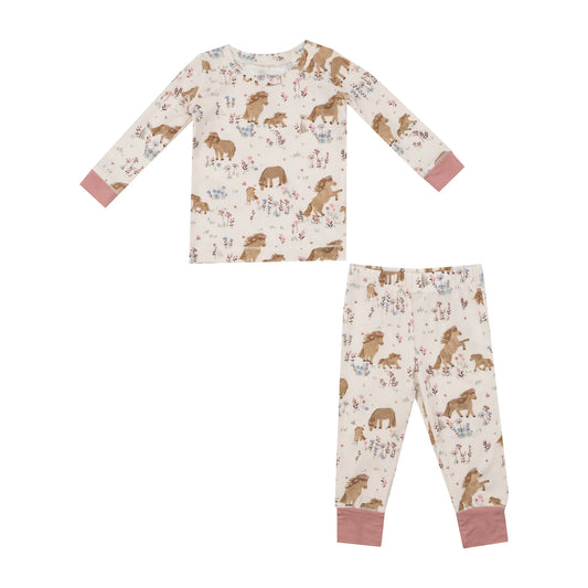 Long Sleeve Loungewear Set - Pretty Ponies