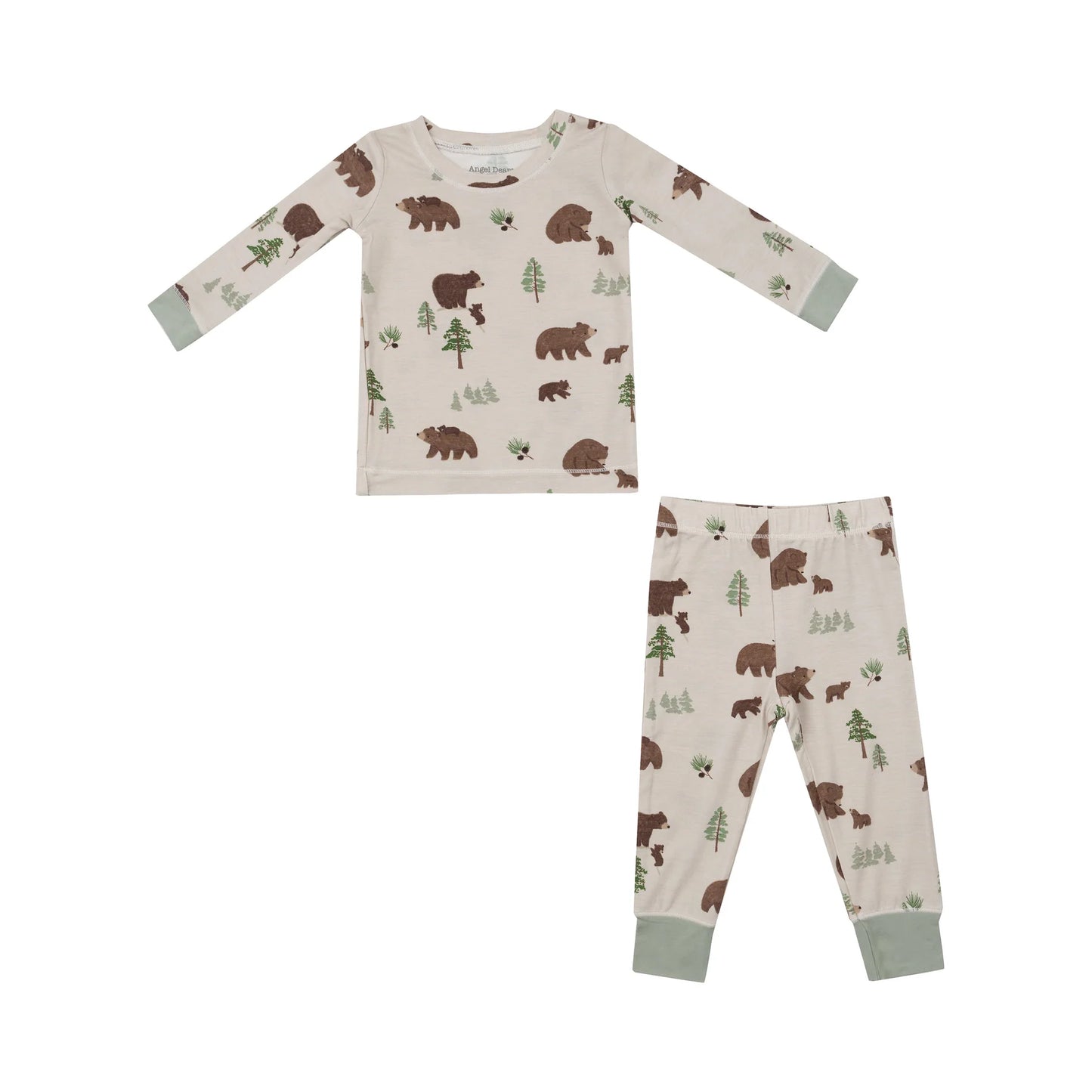 Long Sleeve Loungewear Set - Sweet Brown Bears