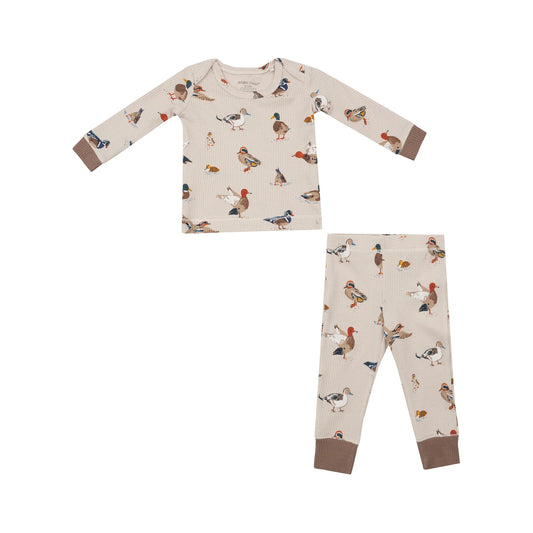 Long Sleeve Loungewear Set - Ducks